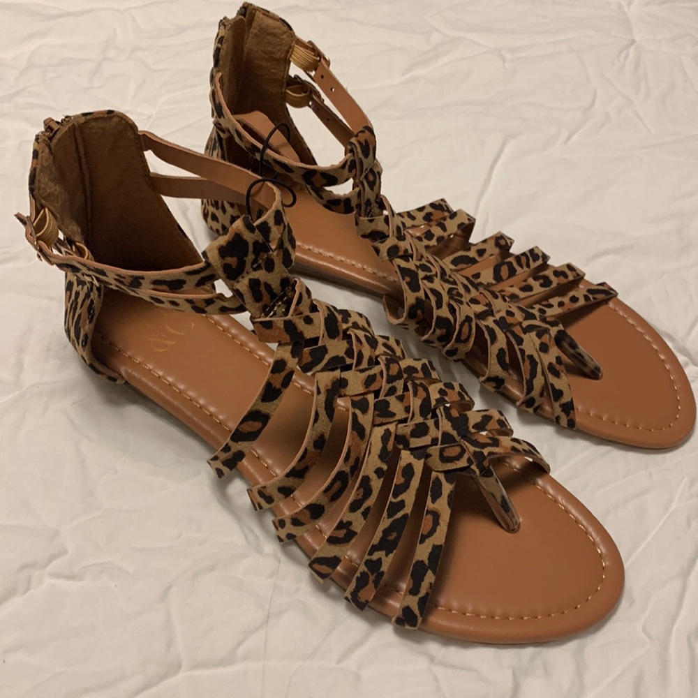 Cheetah print sandals